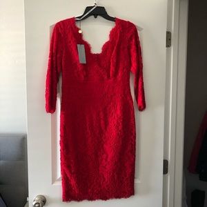 NWT Tadashi Shoji Petite Red Dress